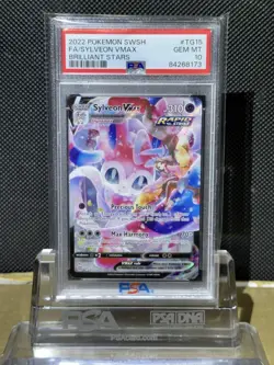 2022 Pokemon SWSH Brilliant FA/ Stars Sylveon VMAX TG15/TG30 PSA 10 GEM MT - Image 1