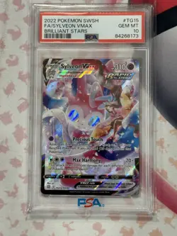 2022 Pokemon SWSH Brilliant FA/ Stars Sylveon VMAX TG15/TG30 PSA 10 GEM MT - Image 3