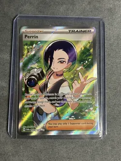 Pokemon TCG Trainer Perrin Holo Rare Twilight Masquerade 209/167 - Image 1