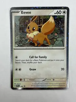 Pokemon TCG Destined Rivals Eevee Cosmo Holo SVP #200 Blister Promo - Image 1