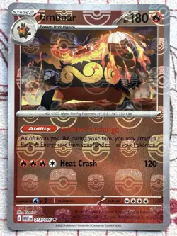 Pokemon TCG Emboar 013/086 Masterball Reverse White Flare - Image 1