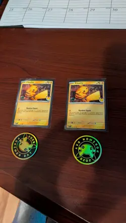 X2 Pikachu 051 /162 Stamped 2026 Pokemon Day 30 Promo TCG With Coin - Image 1