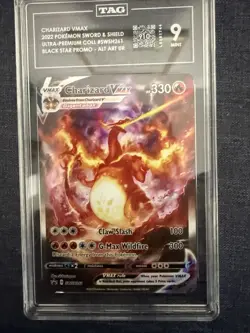 Pokemon Sword And Shield Charizard Vmax SWSH261 Tag 9 - Image 1