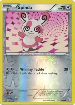 Moderately Played Spinda - 115/149 - Common - Reverse Holo Pokemon Boundaries Cr - Image 1