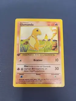1999 Pokemon German Base Set 1st Edition Glumanda Charmander 46/102 - Image 1