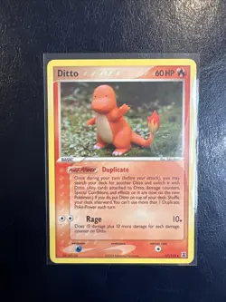 Pokemon TCG Ditto (Charmander) 37/113 Delta Species 2005 LP Light Play Non Holo - Image 1