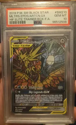 2019 POKEMON SM BLACK STAR PROMO #SM210 MLTRS/ZPDS/ARTCN.GX HIF ETB PSA 10 - Image 1