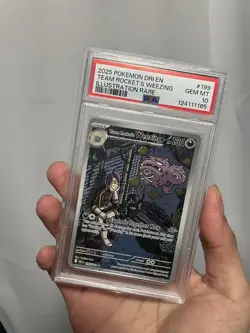 Pokemon TCG Destined Rivals Team Rockets Weezing 199/182 PSA 10 - Image 1