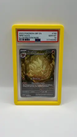 2023 POKEMON OBF EN-OBSIDIAN FLAMES ILLUSTRATION RARE #199 NINETALES PSA 10 - Image 1