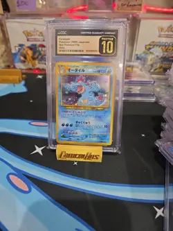 CGC 10 PRISTINE Feraligatr No. 160 Neo Premium File Holo 1999 Japanese - Image 1