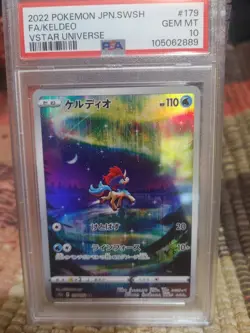 2022 Pokemon Japanese Sword & Shield Vstar Universe Fa/Keldeo #179 PSA 10 - Image 1
