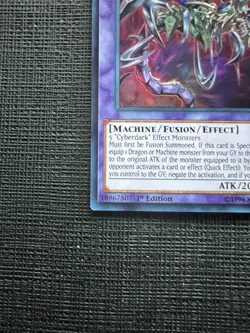 Yugioh Cyberdarkness Dragon LEDU-EN024 Super Rare 1st Ed NM - Image 5