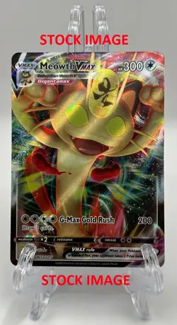 (402764) Pokemon Sword & Shield Meowth VMAX SWSH005 Full Art Promo Card - Image 1