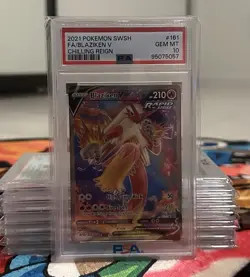 PSA 10 Blaziken V (Full Art) 161/198: Sword & Shield - Chilling Reign Holo - Image 1