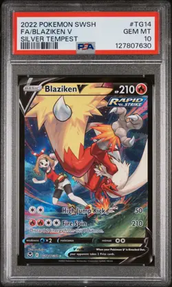PSA 10 Blaziken V TG14/TG30 Silver Tempest Trainer Gallery Pokemon 2022 English - Image 1