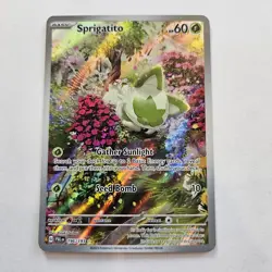 Pokemon TCG Sprigatito Scarlet & Violet Paldea Evolved Holo Card 196/193 - Image 1