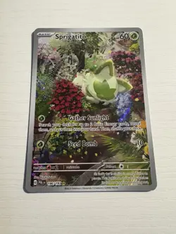 Pokemon TCG Sprigatito Scarlet & Violet Paldea Evolved Holo Card 196/193 - Image 1
