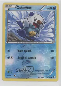 Oshawott Reverse Foil Pokemon Black & White Boundaries Crossed #39 - Image 1