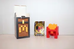 2025 McDonald's Minecraft Movie Fry Helmet Happy Meal Toy With Unused Code Card - Image 1