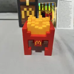 2025 McDonalds Minecraft Adult Happy Meal Fry Helmet With Card & Unused Code - Image 2
