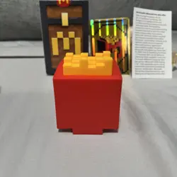 2025 McDonalds Minecraft Adult Happy Meal Fry Helmet With Card & Unused Code - Image 4