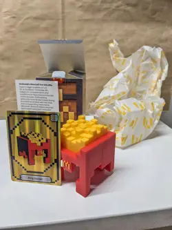 MCDONALD’S Minecraft Movie Adult Happy Meal Toy Fry Helmet, Card & Unused Code - Image 1