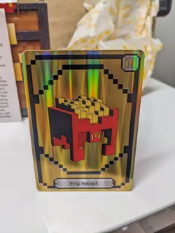 MCDONALD’S Minecraft Movie Adult Happy Meal Toy Fry Helmet, Card & Unused Code - Image 4