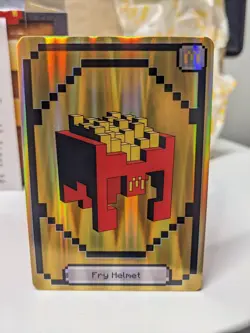 MCDONALD’S Minecraft Movie Adult Happy Meal Toy Fry Helmet, Card & Unused Code - Image 5