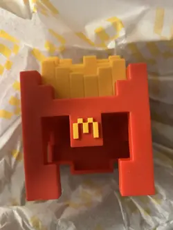 McDonald’s Minecraft Movie French Fry Helmet Adult Happy Meal w Unused Code Card - Image 2