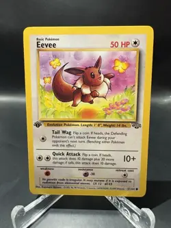 1st Edition Eevee 51/64 Jungle Set Rare Vintage 1999 Pokemon Card WOTC - Image 1