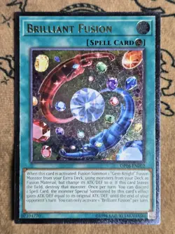 Yugioh Brilliant Fusion OP06-EN002 Unlimited Ultimate Rare NM - Image 1