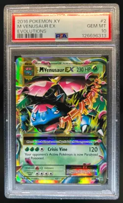 2016 Pokemon XY Evolutions Mega Venusaur EX Holo #2/108 PSA 10 - Image 1