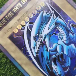 Ancient Blue Eyes White Dragon Waifu Card Anime Yugioh Art Rare Alt Art Custom - Image 1