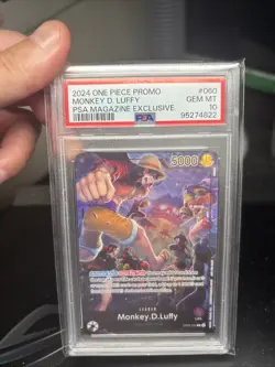 2024 ONE PIECE PROMOS PSA MAGAZINE EXCLUSIVE #060 MONKEY D. LUFFY PSA 10 - Image 1