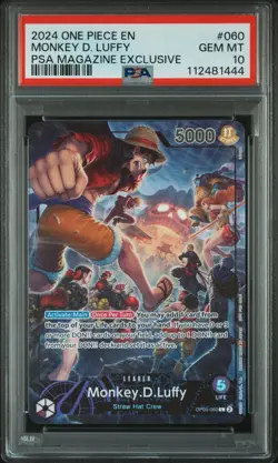 2024 ONE PIECE PROMOS PSA MAGAZINE EXCLUSIVE #060 MONKEY D. LUFFY PSA 10 - Image 1