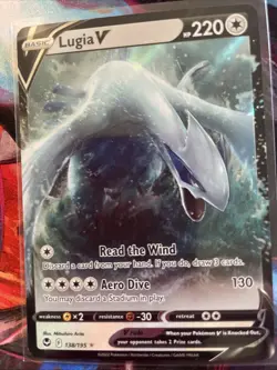 Pokemon Lugia v TCG SWSH12 Silver Tempest Ultra Rare Holo Card 138/195 Mint - Image 1