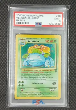 2000 VENUSAUR HOLO BASE SET 2 PSA 9 MINT #18/130 POKEMON CARD GAME TCG WOTC - Image 1