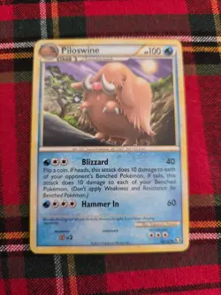 Pokemon Card HGSS Triumphant Piloswine 48/102. 2010 - Image 1