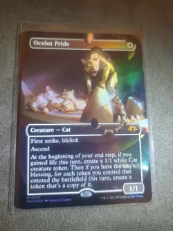 MTG English Ocelot Pride (Borderless) NM Foil Modern Horizons 3 MH3 - Image 1