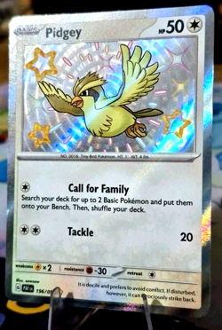 Pokemon Card TCG Pidgey 196/091 Paldean Fates Shiny Rare Holo English Near Mint - Image 3