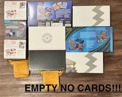 EMPTY/NO CARDS POKEMON BOX LOT GRENINJA CELEBRATIONS CHARIZARD SWSH UPC & ETBS - Image 2