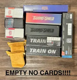 EMPTY/NO CARDS POKEMON BOX LOT GRENINJA CELEBRATIONS CHARIZARD SWSH UPC & ETBS - Image 4