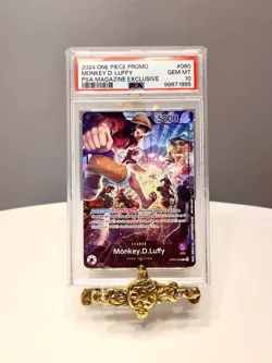 2024 ONE PIECE PROMOS PSA MAGAZINE EXCLUSIVE #060 MONKEY D. LUFFY PSA 10 - Image 1