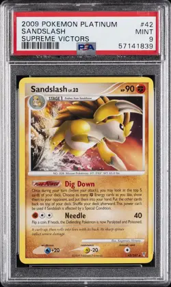 2009 POKEMON PLATINUM SUPREME VICTORS #42 SANDSLASH PSA 9 - Image 1