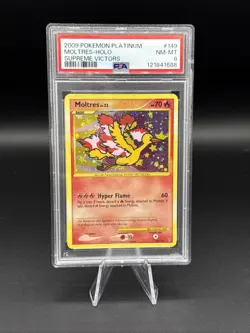 2009 Pokemon Platinum Supreme Victors #149 Moltres Holo PSA 8 NM-MT - Image 1