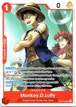 Monkey.D.Luffy - SR The Azure Sea's Seven OP14-013 NM - Image 1