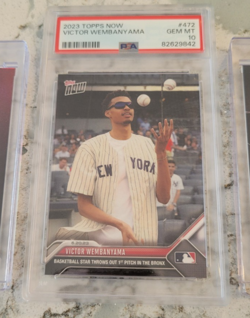 5 lot Victor Wembanyama Rookie Card Topps Now Cards 4 7 472 VW5 VW6 PSA 10 - Image 4