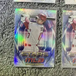 2023 Topps Series 1 - Stars of Mlb Shohei Ohtani Lot SMLB-21 /33. 4 Card Lot. - Image 4