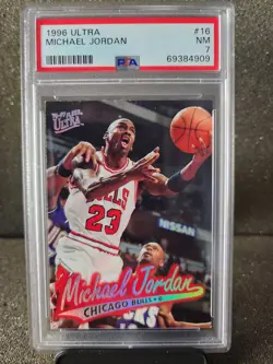 Michael Jordan 4 Card Graded Lot all 4 cards Graded PSA 7 NM (See Description) - Image 2