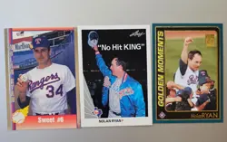 Nolan Ryan 4 Card Lot 1992 Sportstars Promo Cards #17060 / 17061 / 17062 / 17063 - Image 3